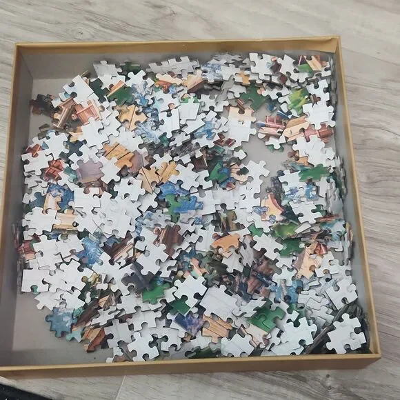 Corner Piece Braies Lake Italy 500 Pc Puzzle Scenic Landscape Mountains Lake - Picture 9 of 9